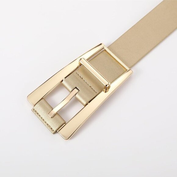 Women Leather Gold Belt for Jeans Casual Waist Accessory Girls Fashion main image 5
